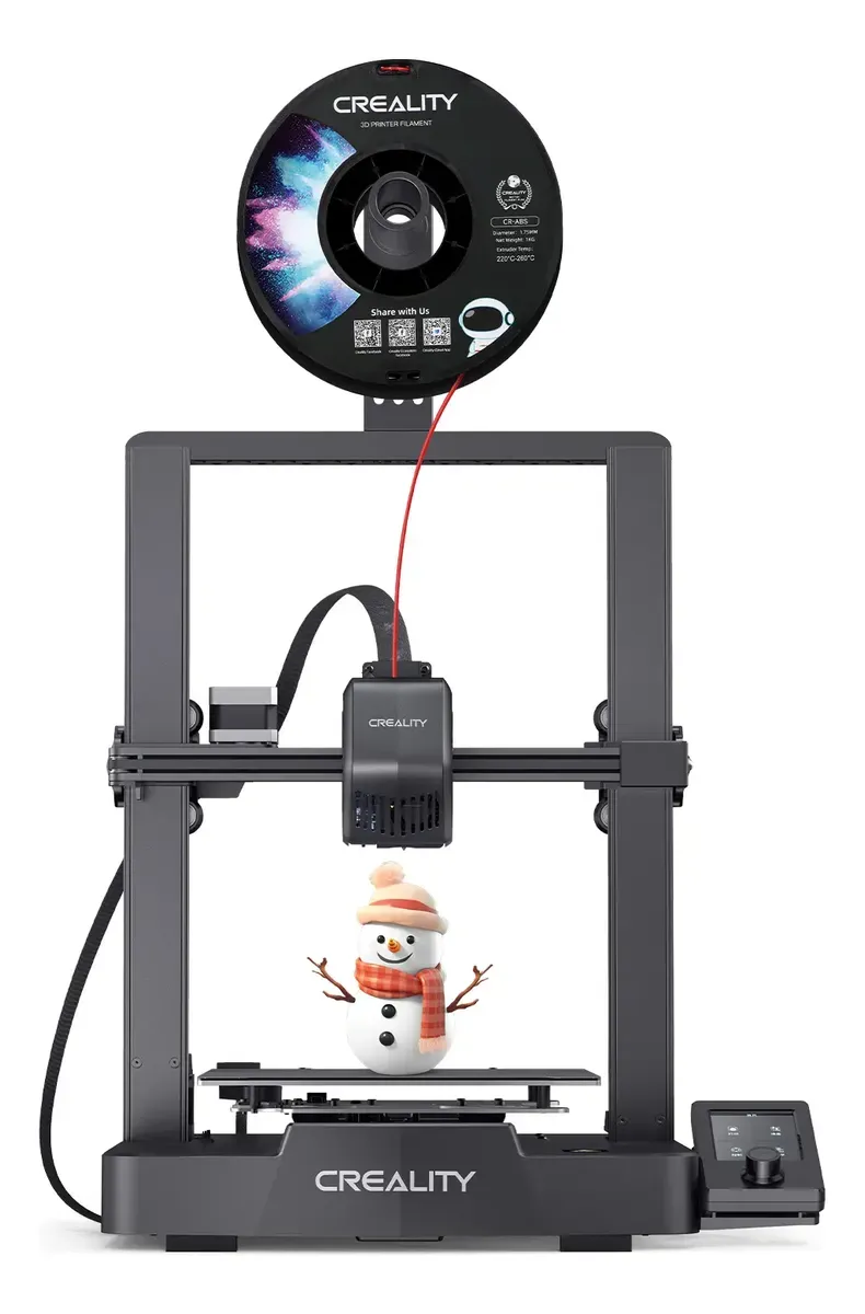 Impressora 3D Creality Ender 3 V3 SE vista de frente, com a mesa de 220 mm